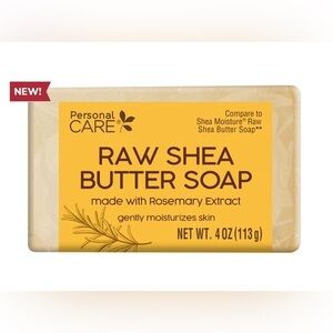 ✨NEW✨ (3) Personal Care Raw Shea Butter Soap with Rosemary Extract, 4-oz. Bar
